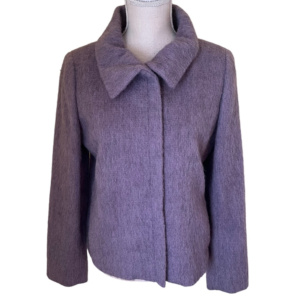 Talbots Violet "Jackie Fit" Wool/Mohair/Alpaca Zip Front Jacket 6
